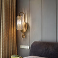 Hardware Crystal Cylinder Bedroom Wall Lamp