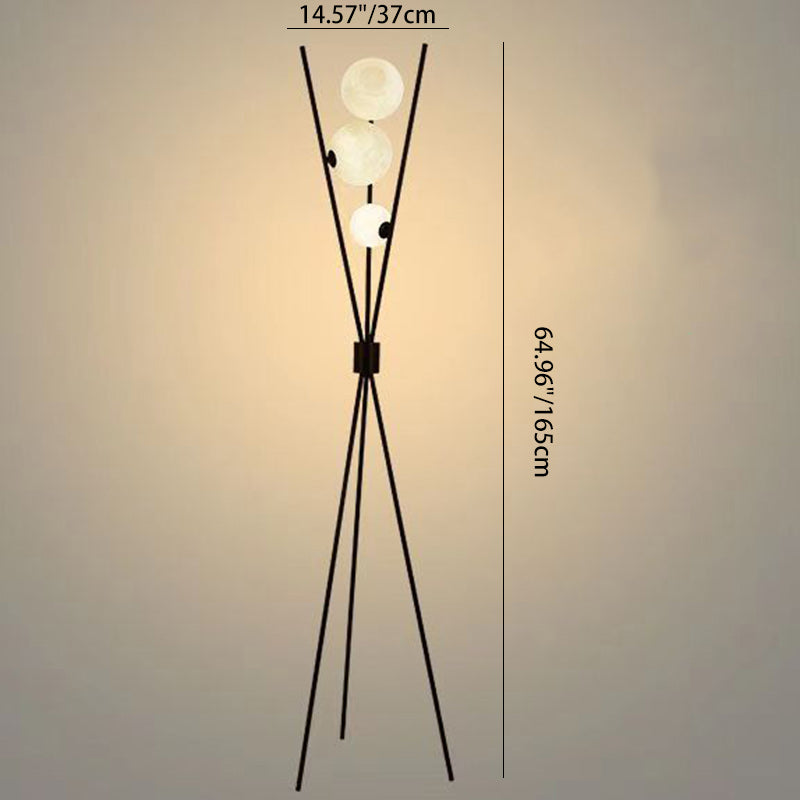 Contemporary Creative PLA 3D 3-Light Floor Lamp