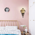 Rhombic Hardware Glass Bedroom Wall Lamp