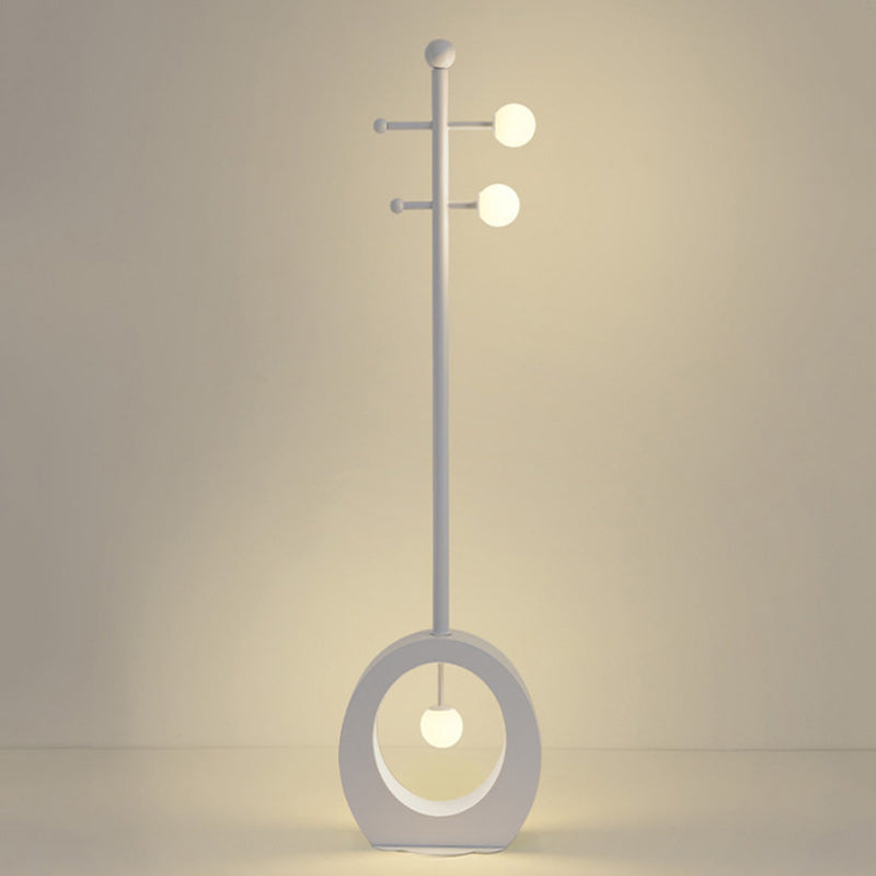 Cartoon Violin Iron Glass 3-Light Floor Lamp