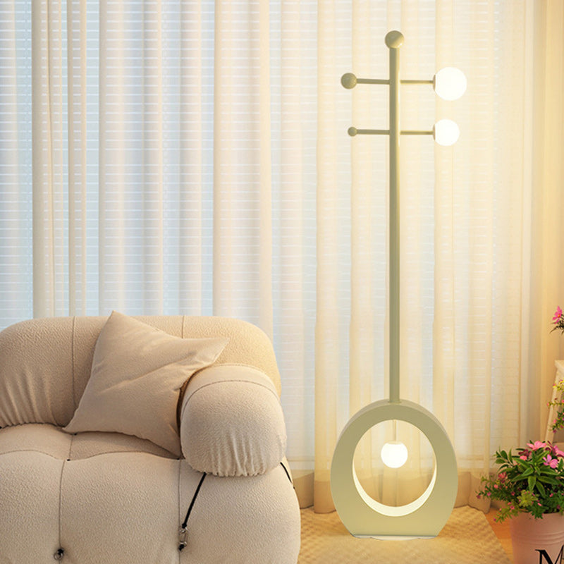 Cartoon Violin Iron Glass 3-Light Floor Lamp