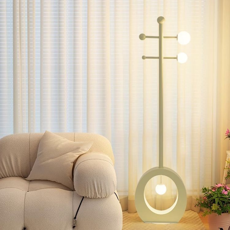 Cartoon Violin Iron Glass 3-Light Floor Lamp
