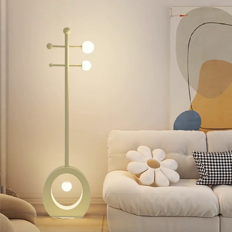 Cartoon Violin Iron Glass 3-Light Floor Lamp