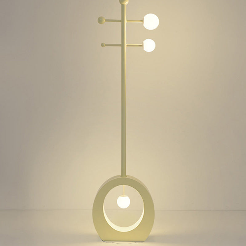 Cartoon Violin Iron Glass 3-Light Floor Lamp