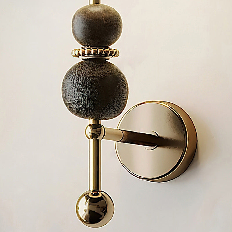 Eclectic Iron Fabric Cylinder Wall Lamp