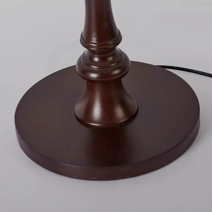 Printed Fabric Round Solid Floor Lamp