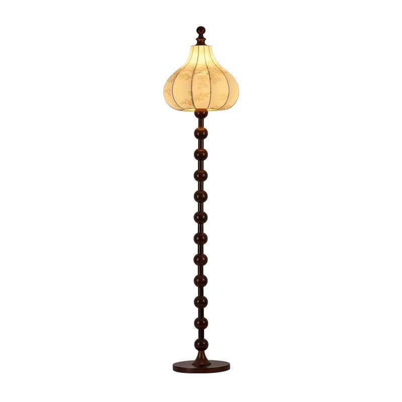 Printed Fabric Round Solid Floor Lamp