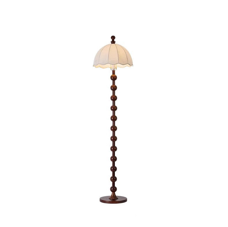 Printed Fabric Round Solid Floor Lamp