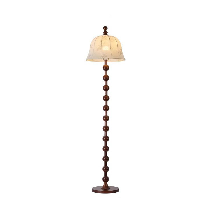 Printed Fabric Round Solid Floor Lamp