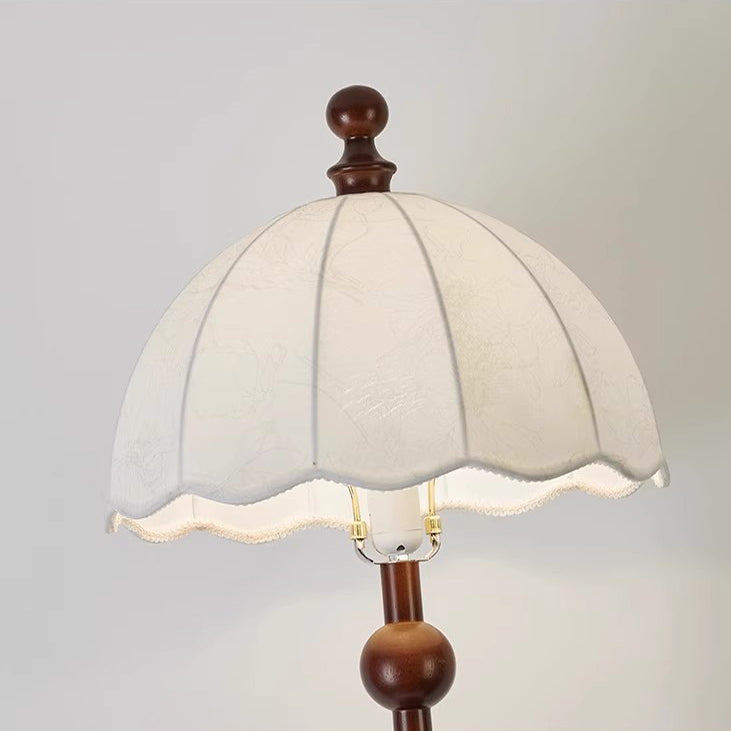 Printed Fabric Round Solid Floor Lamp