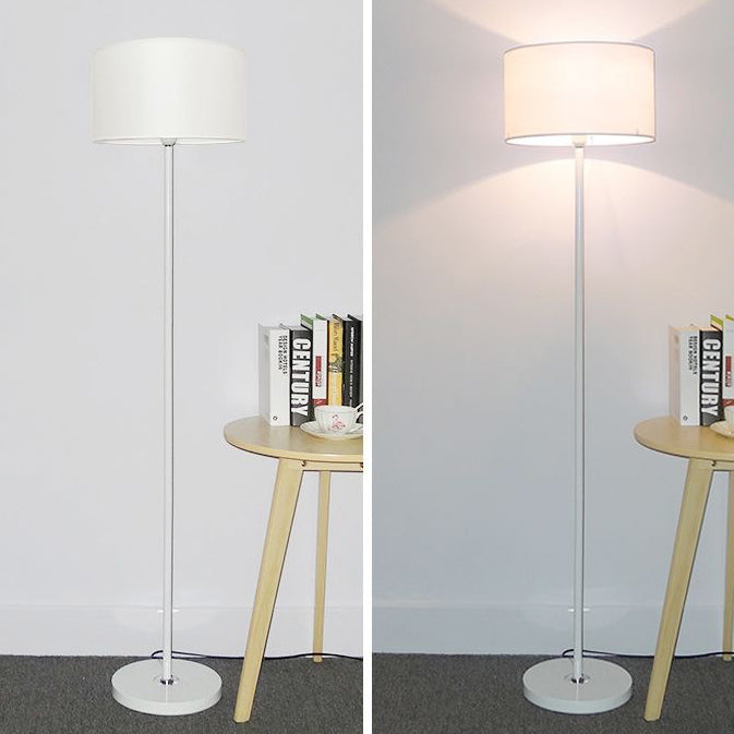 Cylinder Fabric Iron Living Floor Lamp