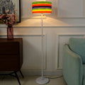 Cylinder Fabric Iron Living Floor Lamp