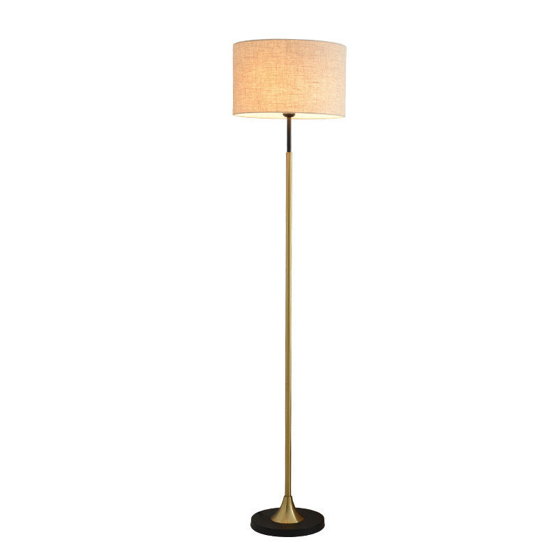 Cylinder Fabric Iron Living Floor Lamp
