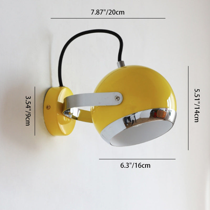 Iron Spherical Living Room 2-Light Wall Lamp