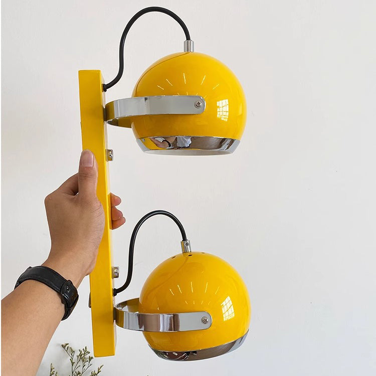 Iron Spherical Living Room 2-Light Wall Lamp