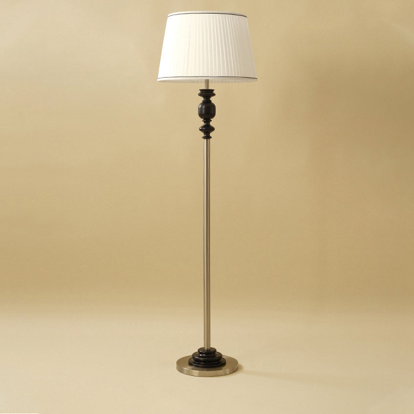 Cylinder Pleated Fabric Solid Floor Lamp