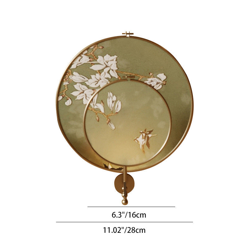 Iron Flower Bird Pattern Wall Lamp