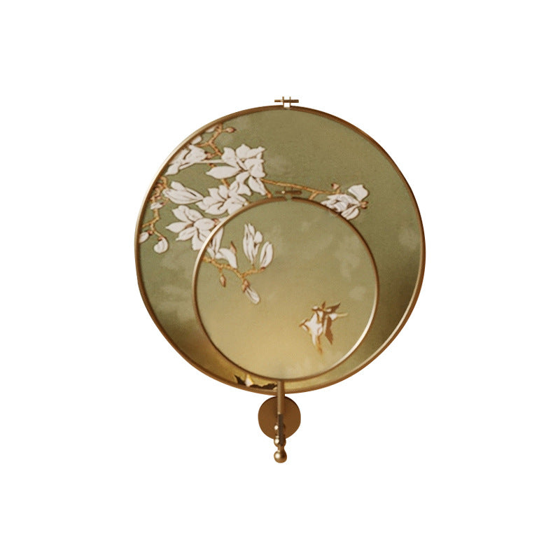 Iron Flower Bird Pattern Wall Lamp