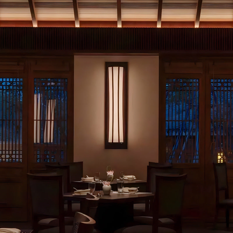 Iron Fabric Column Dining Wall Lamp
