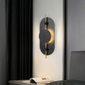 Ellipse Iron Solid Wood Wall Lamp