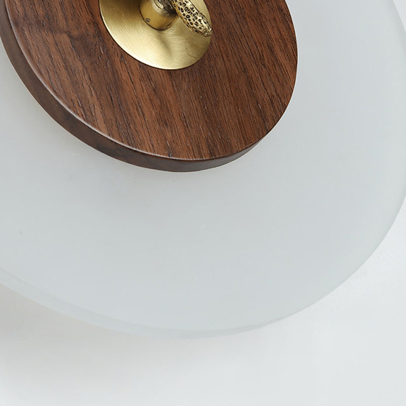 Rectangular Walnut Wood Acrylic Wall Lamp
