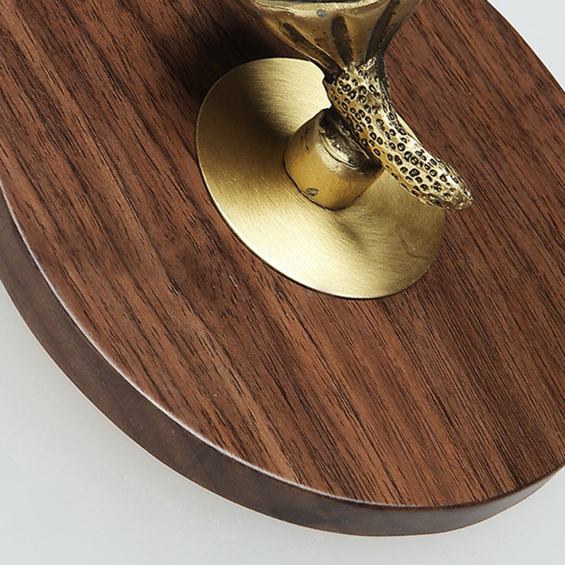 Rectangular Walnut Wood Acrylic Wall Lamp