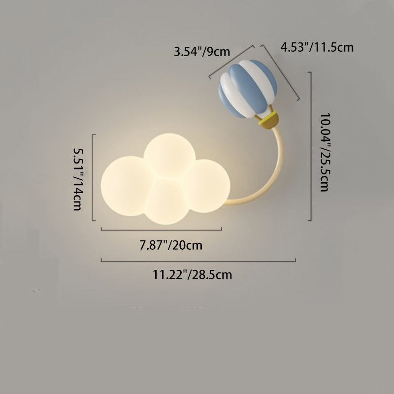 Rainbow Hot Air Balloon Wall Lamp