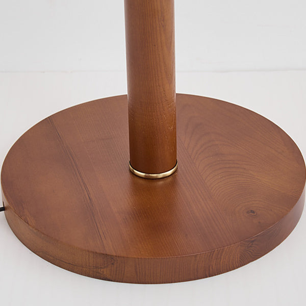 Fabric Hardware Solid Wood Floor Lamp
