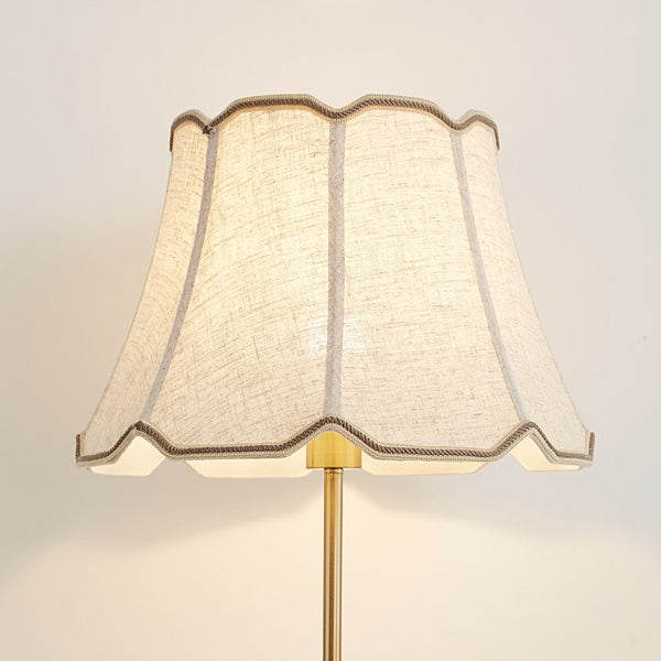 Fabric Hardware Solid Wood Floor Lamp