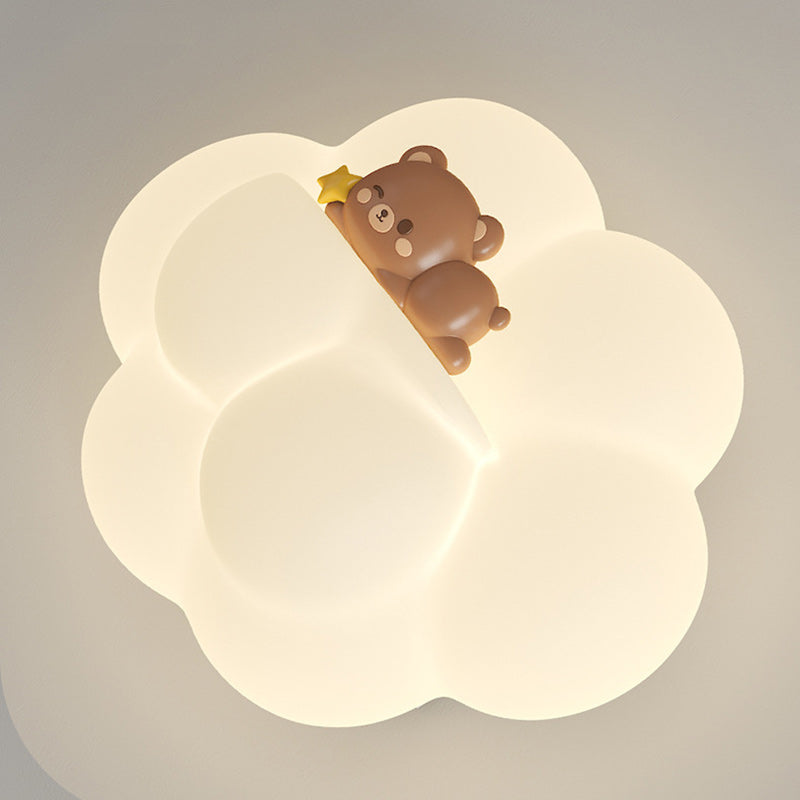 PE Cloud Animal Bear Wall Lamp