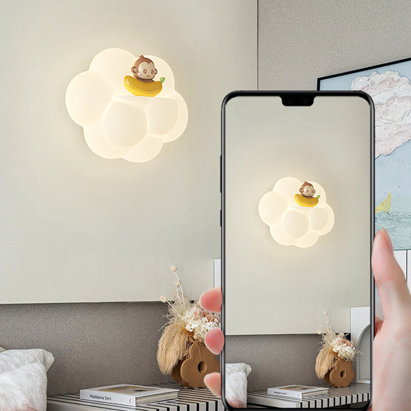 PE Cloud Animal Bear Wall Lamp