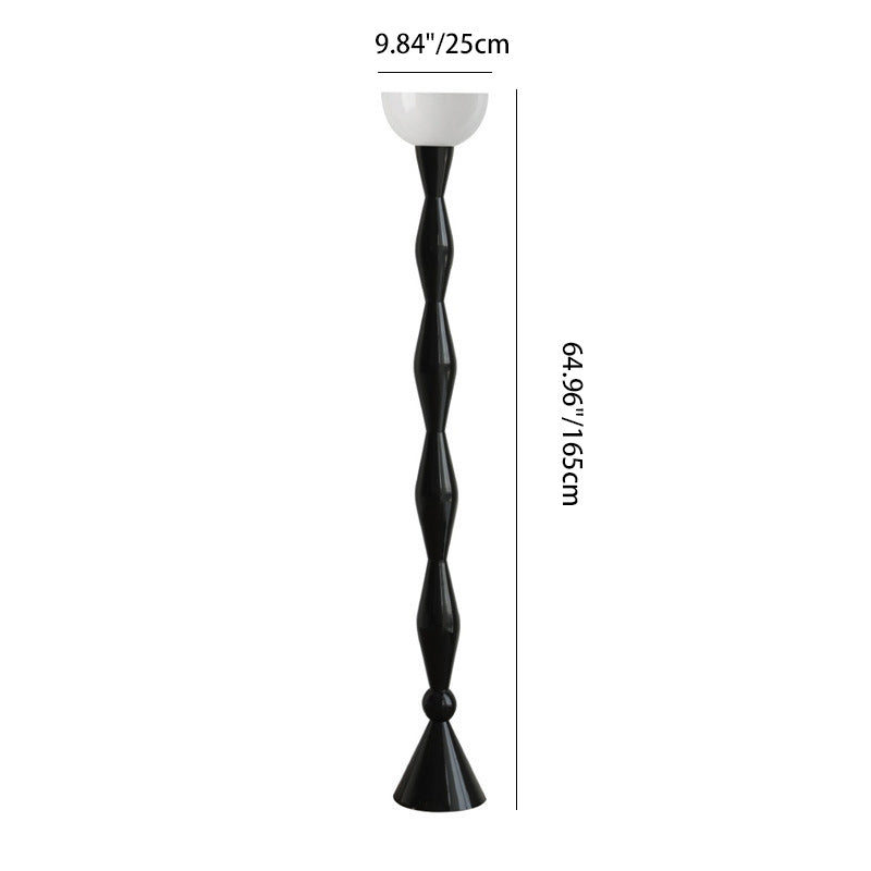 Iron Glass Semicircle Living Floor Lamp