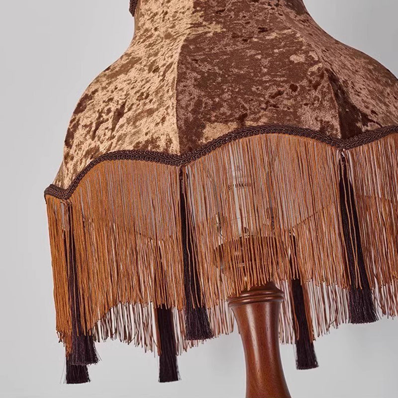 Traditional European Fabric Tassel Floor Lamp