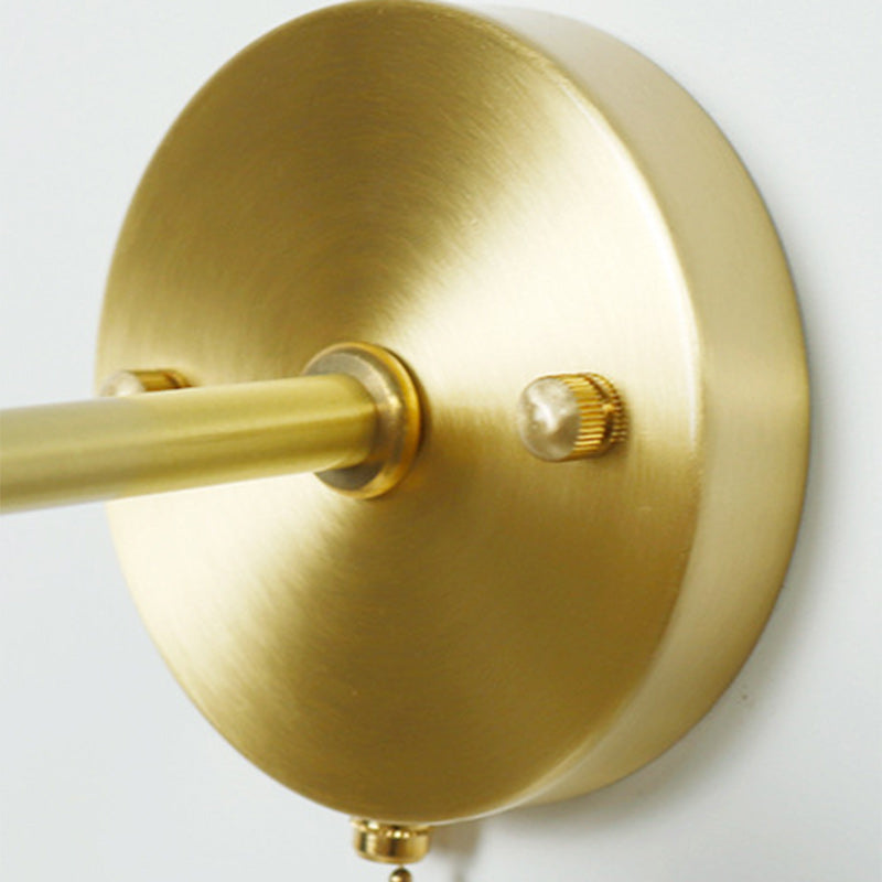 Antique Brass Flower Glass Wall Lamp