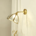 Antique Brass Flower Glass Wall Lamp