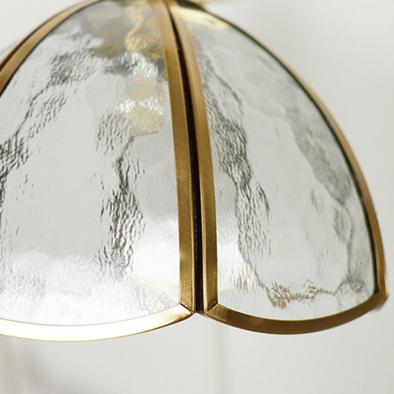 Antique Brass Flower Glass Wall Lamp