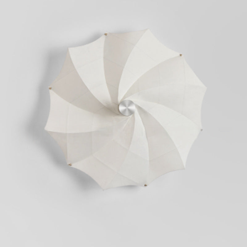 Rotating Scaling Flower Fabric Wall Lamp