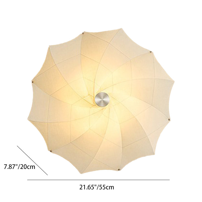 Rotating Scaling Flower Fabric Wall Lamp