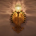 Resin Simulation Carved Peacock Wall Lamp