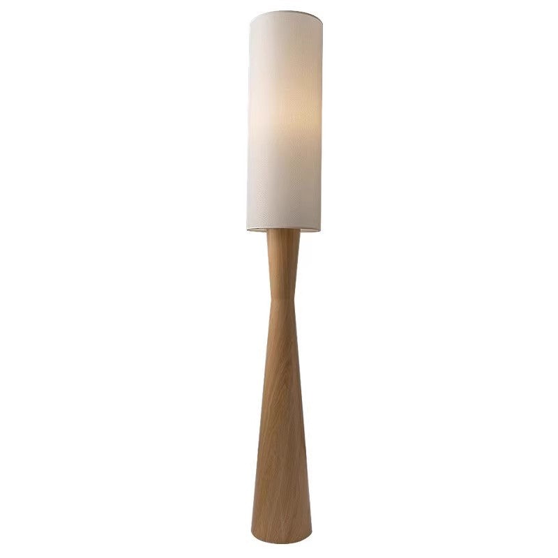 Fabric Cylinder Iron Column Floor Lamp