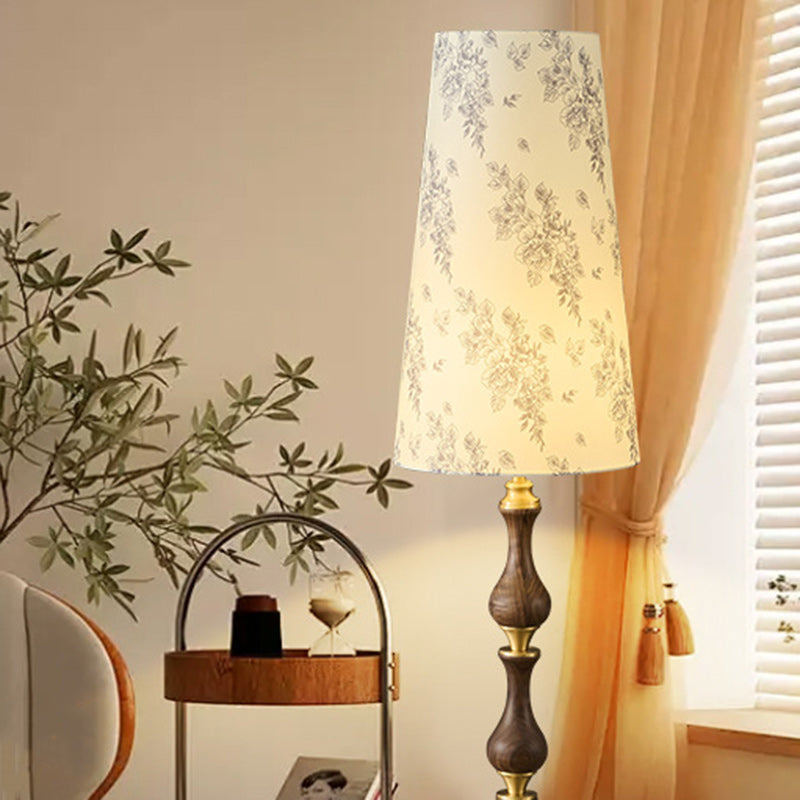 Printed Fabric Copper Solid Floor Lamp