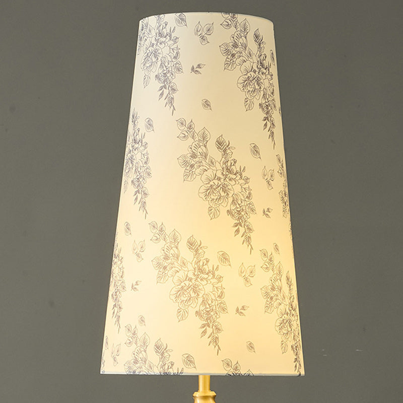 Printed Fabric Copper Solid Floor Lamp