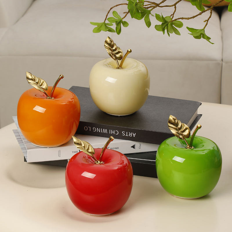 Apple Glass Iron Golden Table Lamp