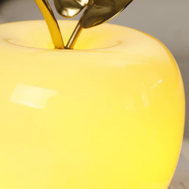 Apple Glass Iron Golden Table Lamp