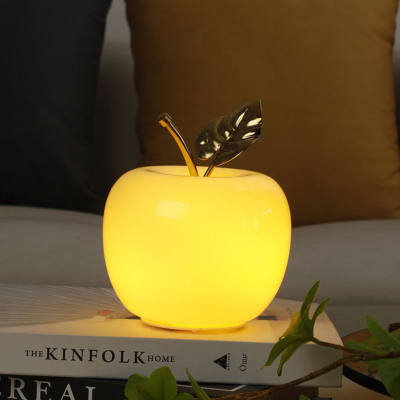 Apple Glass Iron Golden Table Lamp
