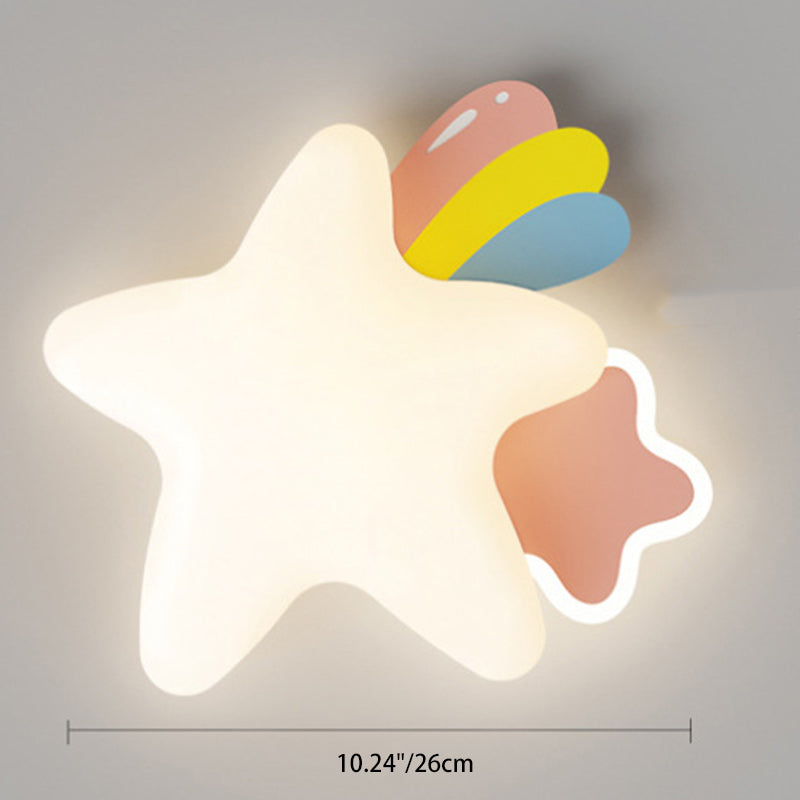 Star Moon PE Iron Wall Lamp