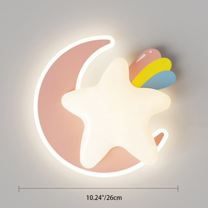 Star Moon PE Iron Wall Lamp
