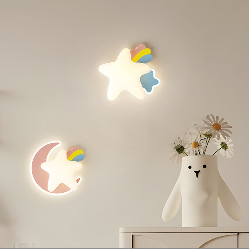 Star Moon PE Iron Wall Lamp