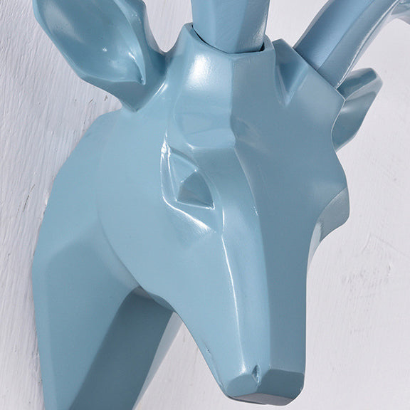 Resin Deer Antlers Glass 4-Light Wall Lamp