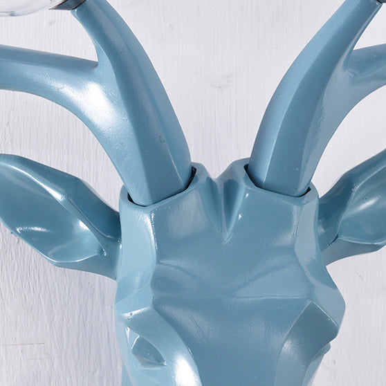 Resin Deer Antlers Glass 4-Light Wall Lamp
